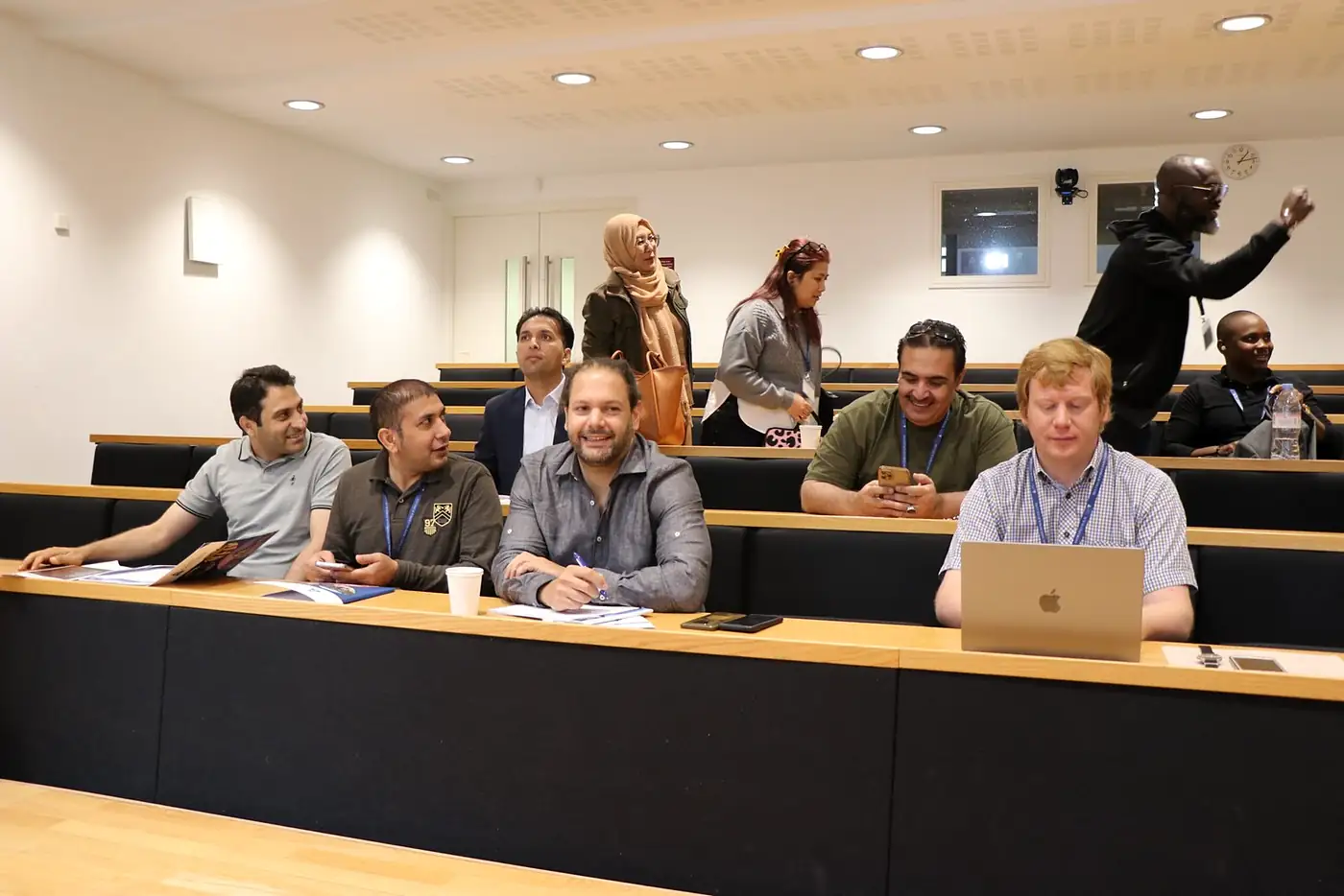 Participants in a lecture theatre in Oxford