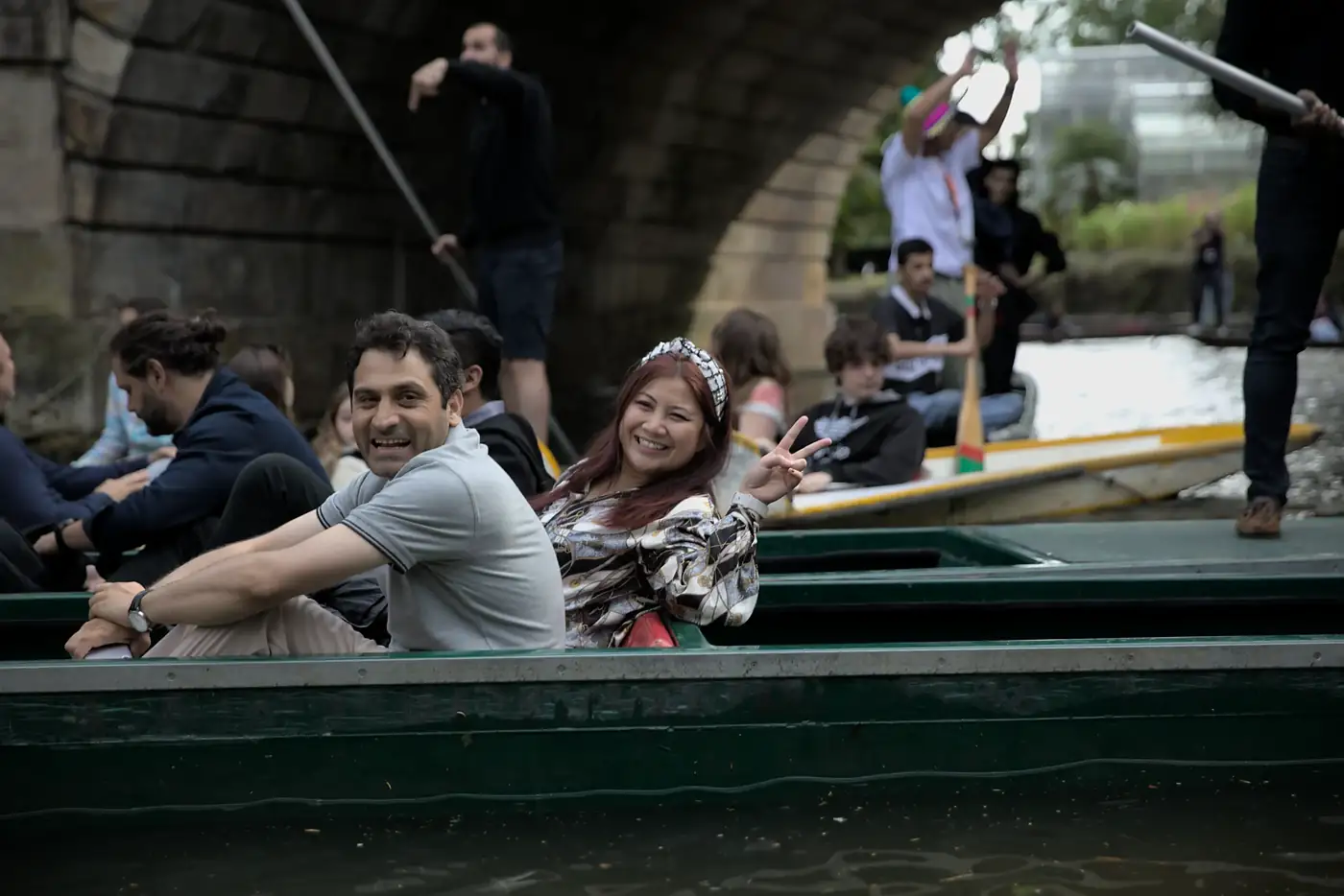 Punting on the river in Oxford
