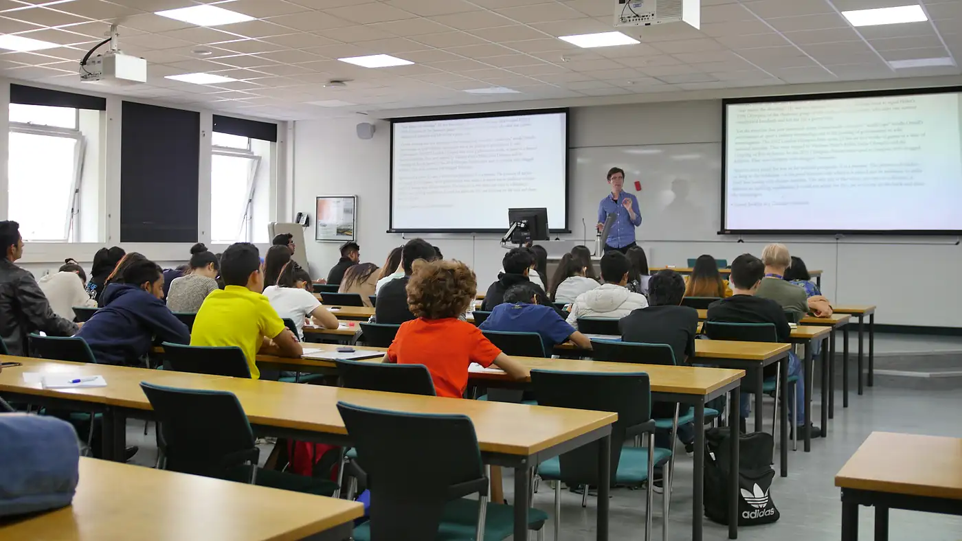 Participants in a lecture theatre