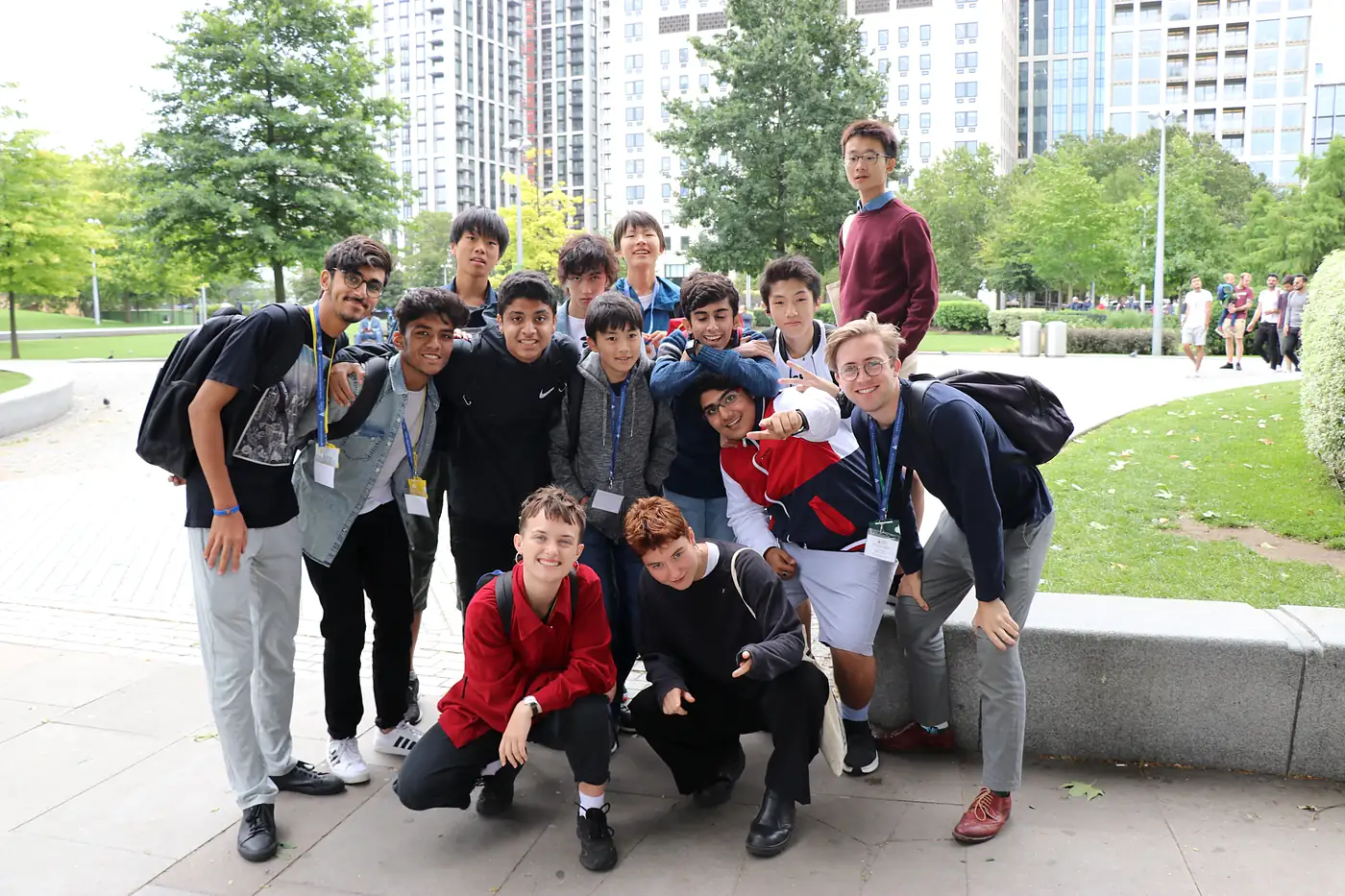 Students with staff on a supervised outing