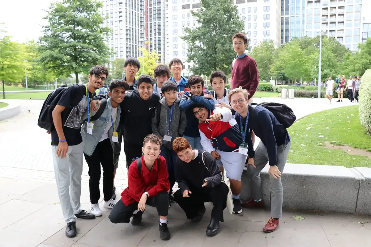 Students with staff on a supervised outing