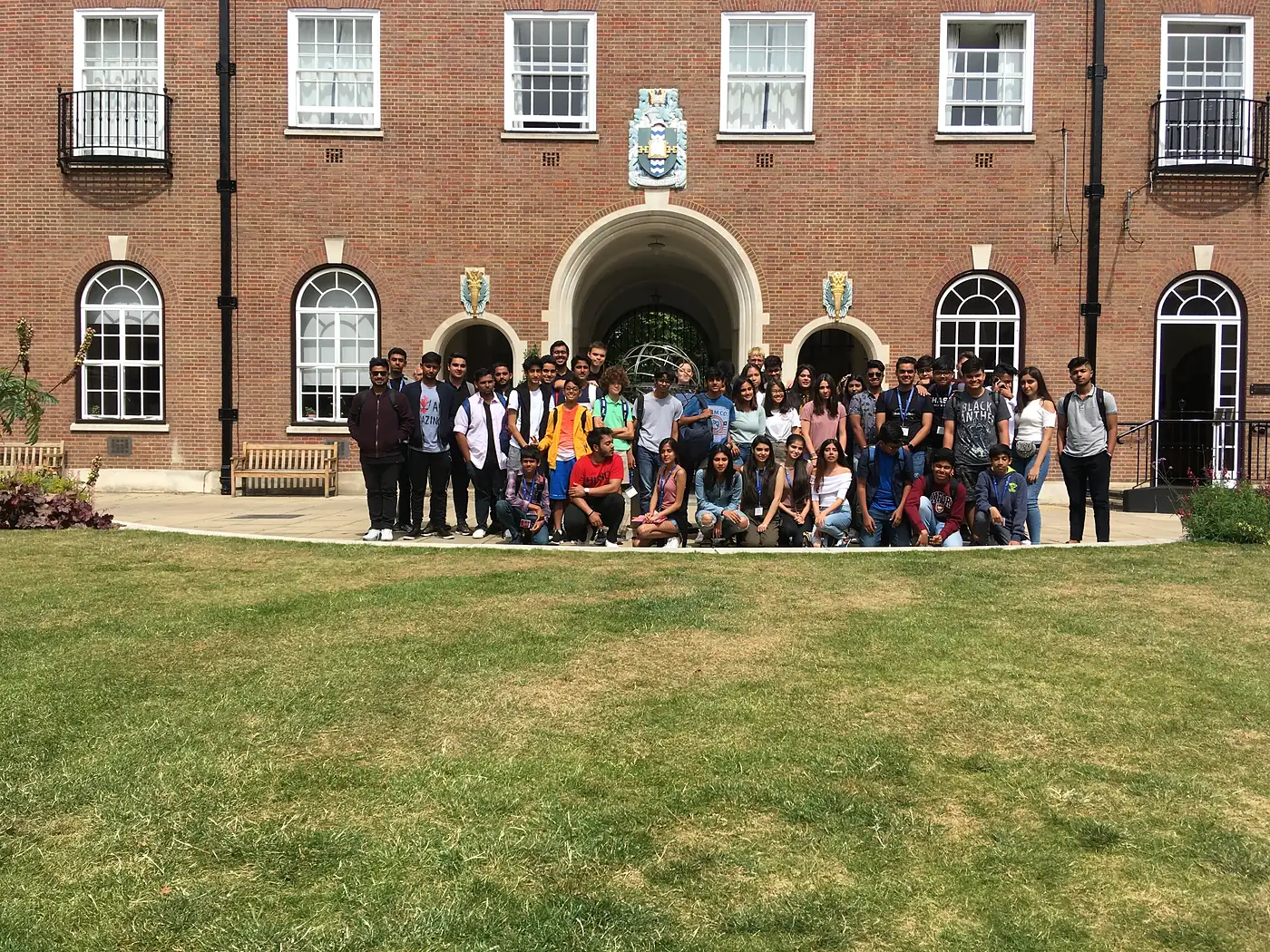 The summer cohort outside an Oxford college