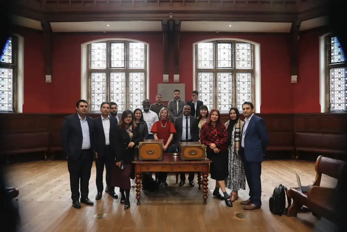 Group photo in the debating chamber