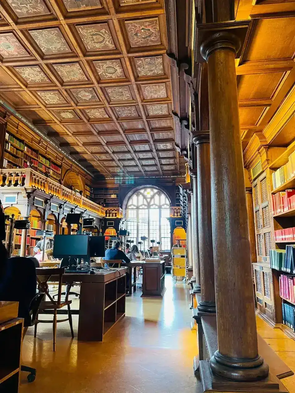 Studying in a historic library